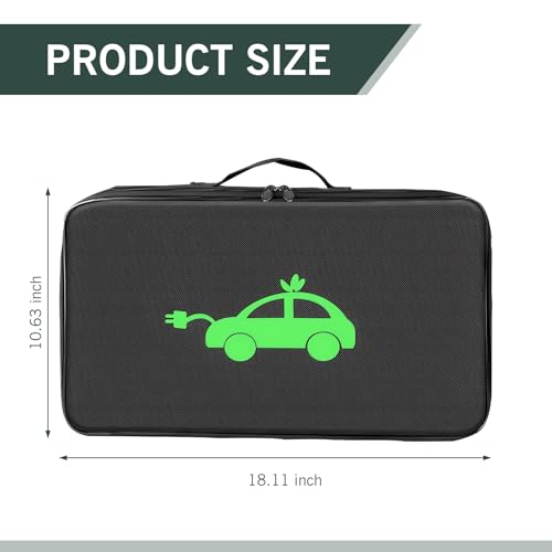Car Tools Cable Bag, Waterproof Electric Vehicle Charging Cable Organizer Bag, Portable EV Charging Cable Bags, Storage & Organizer for Jumper Cables, Universal for Cars Trucks (Rectangle) - size: 1 PC# Rectangle