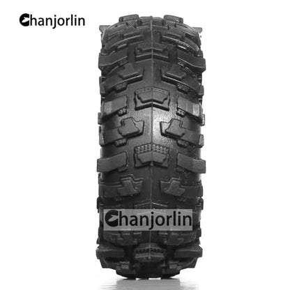 1.0 RC Crawler Tires OD 51mm 1/24 1/18 All Terrain Super Soft Sticky Rubber Mud Slingers Wheels Tyres with Foam for 1:24 1:18 Rock Crawler Car Axial SCX24 FMS AX24 FCX18 FCX24 TRX4M 4PCS