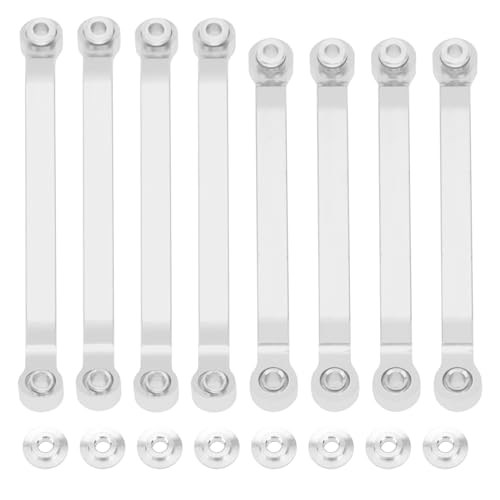 Metal Chassis Pull Rods Link Suspension Tie Rod Upgrade Parts Compatible with MN Model D90 D91 D96 D99 D99S MN90 MN99S 1/12 RC Car (Silver) - color: Silver