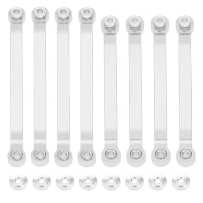 Metal Chassis Pull Rods Link Suspension Tie Rod Upgrade Parts Compatible with MN Model D90 D91 D96 D99 D99S MN90 MN99S 1/12 RC Car (Silver) - color: Silver
