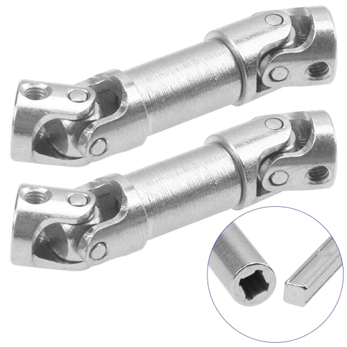 2Pcs Vgoohobby 2mm 3mm 4mm Metal RC Drive Shaft CVD Driveshaft Compatible with WLtoys Axial MN Model WPL Tamiya 1/24 1/18 1/16 1/14 1/12 RC Military Crawler Car Tractor Truck (30-36mm 2-2) - color: 30-36mm 2-2
