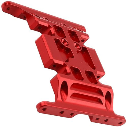 Aluminum Center Transmission Skid Plate Mount Gearbox Mount Base Compatible with Axial SCX10 1/10 RC Rock Crawler Car (Red) - color: Red