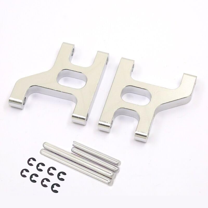 Front Lower Suspension Arm Hub Carrier Base C/Steering Cup/Metal Drive Shaft for 1/10 Tamiya CC01 TA02 TA03 4WD Buggy RC Car OP(Front SwingArmSilver) - color: Front Swingarmsilver