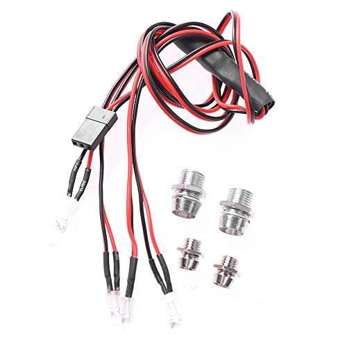 4Leds LED Headlights and taillights kit Accessories with Traxxass HSP Tamiya Redcat axial Flows SCX10 RC car Card, LED RC car Headlight and taillight kit Accessories