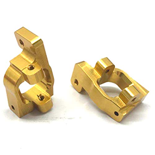 5Pcs 14th RC Car Truck Parts Rear Hub Carriers Set Fits WLtoys 144001 - Upgrade Your Kit with Weight & Aluminum Construction - Perfect for DIY Enthusiasts and - Golden, Red - color: Golden
