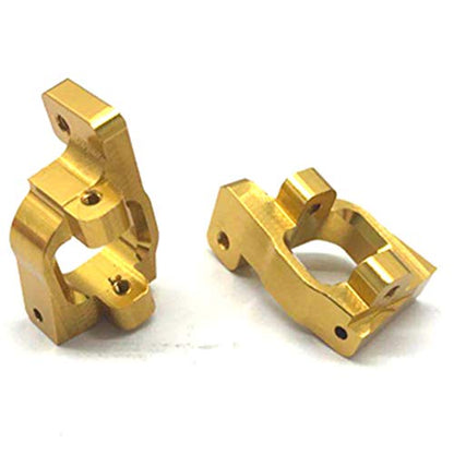 5Pcs 14th RC Car Truck Parts Rear Hub Carriers Set Fits WLtoys 144001 - Upgrade Your Kit with Weight & Aluminum Construction - Perfect for DIY Enthusiasts and - Golden, Red - color: Golden
