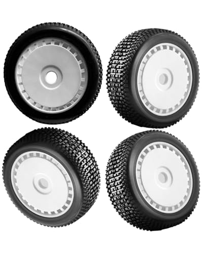 RC 17mm Tires for 1/8 Talion 6S BLX,Typhon 6S 3S BLX,Redca t,Team,L0s1,HPI,HPS,Kyosho,Hobao,Rc Tires Wheels 4PCS,Replace ARA550097,White - color: White for Talion 6s Blx