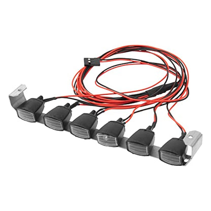 16LEDs RC Crawler Car LED Light Bar Roof Lamp Simulation Spotlight Kit 5-8.4V & RC Car Roof Light Bar Kit Body Shell Roof Luggage Lights