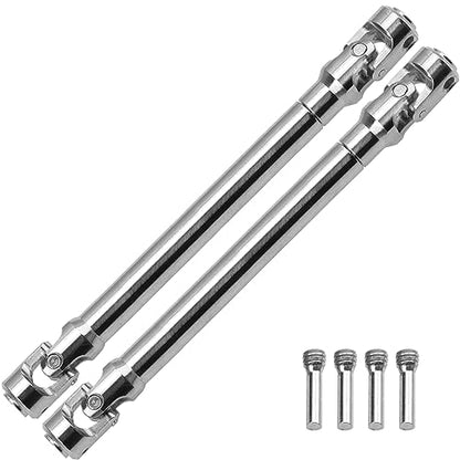2Pcs Vgoohobby Universal Drive Shaft RC Crawler Driveshaft Compatible with Traxxas TRX4 Axial SCX10 AXI03007 Redcat Gen7 RC4WD D90 TF2 1/10 RC Crawler Car (Silver,129-179mm) - color: Silver, size: 129-179mm