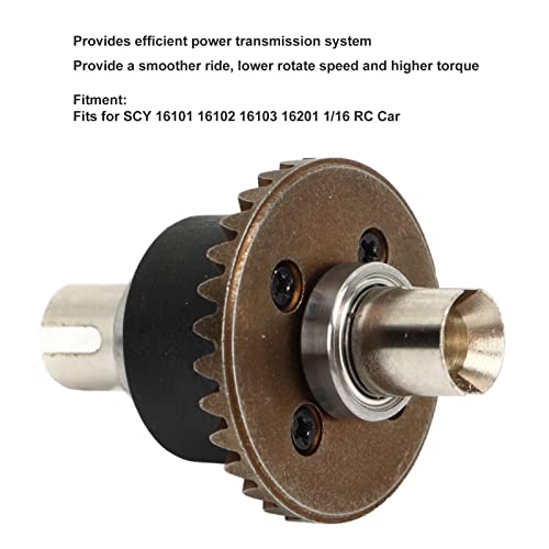 Uxsiya Differential Drive Gear Set Rc Car Differential Gear Set 30t Center Differential Bevel Gear for Scy 16101 16102 16103 16201 1/16 Rc Car