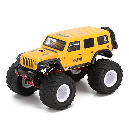 INJORA Monster Truck Wheel Rim Tires Set White Tires for 1/24 RC Crawler Car Axial SCX24 Bronco Gladiator C10 JLU Deadbolt B17 FMS FCX24 and TRX4MT,70 * 38mm,MT1012 - color: White