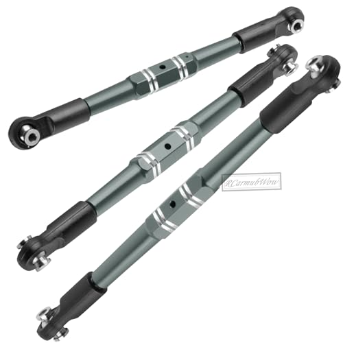RC Turnbuckles Camber Links Upgrades Part for 1/10 Outcast/Kraton 4x4 4S V2 BLX,Alloy Aluminium Links Steering Linkage Turnbuckles Tie Rods Linkage Set,Titanium - color: Titanium(1set)