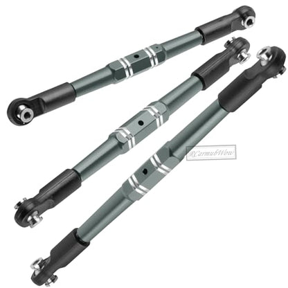 RC Turnbuckles Camber Links Upgrades Part for 1/10 Outcast/Kraton 4x4 4S V2 BLX,Alloy Aluminium Links Steering Linkage Turnbuckles Tie Rods Linkage Set,Titanium - color: Titanium(1set)