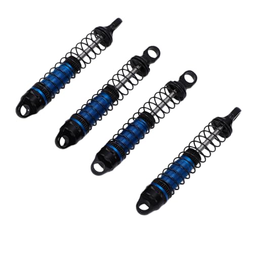 60MM Threaded for 1/18 RC Crawler Upgrade, Aluminum Alloy Damper Replacement Parts Compatible with Bronco K10, 4PCS (Blue) - color: Blue