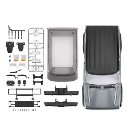 INJORA ABS Cherokee Body for 155mm TRX4M Bronco Defender (Silver Grey)