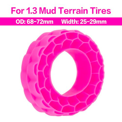 MEUS RACING Super Soft Silicone Rubber Inserts for 68-72mm 1.3" Tires (Rose Red) - color: Super soft
