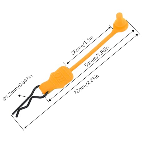 10 Pieces 1.2mm RC Body Shell Clips Pin with Pull Tabs Compatible with All 1/10 1/12 Scale Traxxas Arrma Redcat Axial Losi HSP HPI Kyosho RC Car Truck Crawler Body Shell Upgrades(Orange) - color: Orange