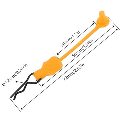 10 Pieces 1.2mm RC Body Shell Clips Pin with Pull Tabs Compatible with All 1/10 1/12 Scale Traxxas Arrma Redcat Axial Losi HSP HPI Kyosho RC Car Truck Crawler Body Shell Upgrades(Orange) - color: Orange
