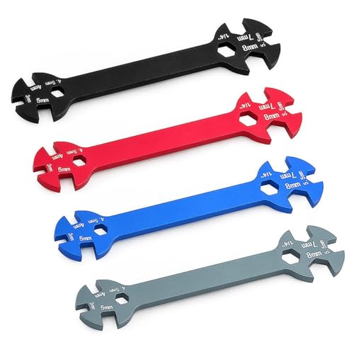 Special Tool Wrench 3/4 / 5/5.5/7 / 8MM Remote Control Car Multifunction Tool Turnbuckle Wrench Suitable for Repair Work Remote Control Car Turnbuckle - color: T Itanium Color