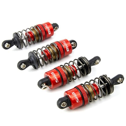 52MM Oil Shock Absorbers Upgrade Compatible with 1/10 RC Cars | Fits Tamiya TT-01/02 / M03-06 / TA05/06 / M05 / M06 - Oil Damper Upgrade - Red - color: Red