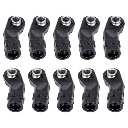 20Pcs RC Linkage Rod Ends,M3 Ball Joint Head Set for Traxxas TRX-4 Axial SCX10 HSP 90046 90047 1/10 RC Crawlers Car Upgrade Parts (20pcs Bent B) - style: 20pcs Bent B