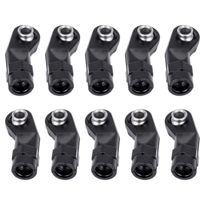 20Pcs RC Linkage Rod Ends,M3 Ball Joint Head Set for Traxxas TRX-4 Axial SCX10 HSP 90046 90047 1/10 RC Crawlers Car Upgrade Parts (20pcs Bent B) - style: 20pcs Bent B