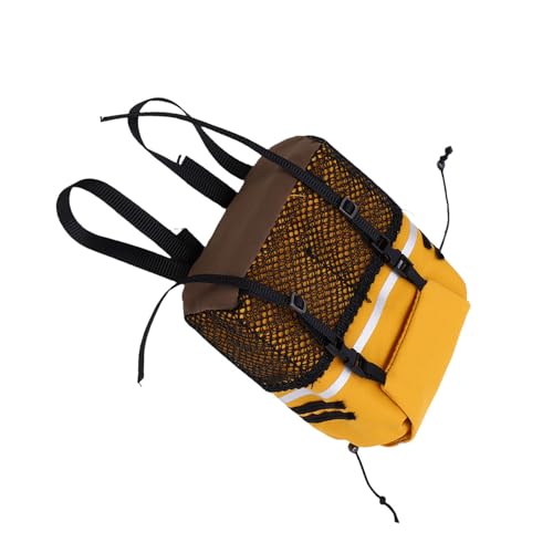 Yctze RC Simulation Backpack, Oxford Cloth Storage Bag, Stickers Backpack with Customization, Ideal for SCX10, 1/8 & 1/10 Scale RC Crawlers (Yellow) - color: Yellow