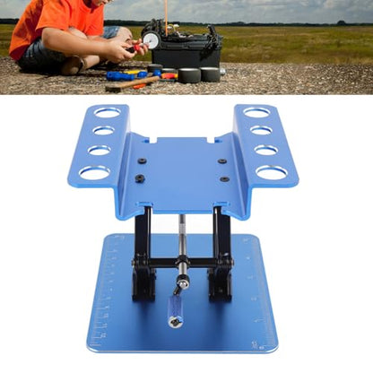 RC Car Work Stand, Rotating and Stable Repair Platform, Height Adjustable for RC Car 1:8 and 1:10 (Blue) - color: Blue