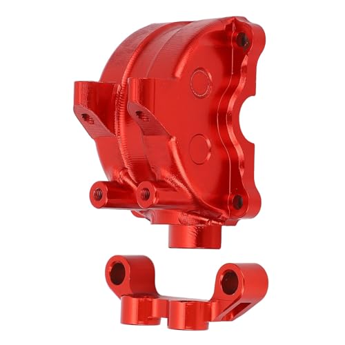 FILFEEL RC Car Cover for -02-02T – 7075 Aluminum Alloy Metal Differential Housing Case with Upper Arm Mount & 8 Screws – /10 Scale Chassis Upgrade (Red) - color: Red
