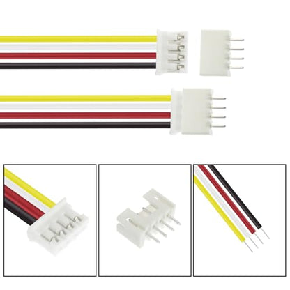 10Pcs Jst 2.0 Ph 4 Pin Connector Plug, Include 5pcs Mini 4 Pin Jst Ph2.0 Connector Plug Female with 150mm Cable Wire & 5pcs Male Micro Jst Ph2.0mm 4 Pin Connector Plug - size: Jst-2.0-Ph-4Pin-10pcs