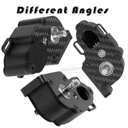 LCG Center Gearbox Transmission Box Upgrades Part for SCX10 SCX10 II 90046 90047 1/10 RC Crawler Car,Aluminum Middle Transmimssion Gearbox,Black - color: Black(1pc)
