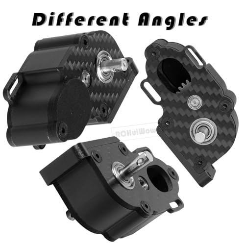 LCG Center Gearbox Transmission Box Upgrades Part for SCX10 SCX10 II 90046 90047 1/10 RC Crawler Car,Aluminum Middle Transmimssion Gearbox,Black - color: Black(1pc)