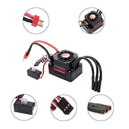 GoolRC Surpass Hobby 3660 Brushless Motor and ESC Combo, 2600KV Brushless Motor and 60A ESC for 1/10 Scale RC Car Truck Indispensable Accessory for Modification Enthusiasts