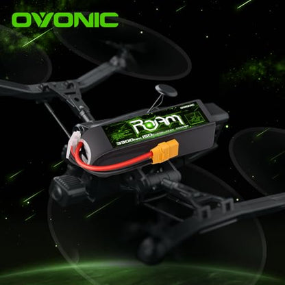 OVONIC 6S Lipo Battery 3300mAh 22.2V 150C with XT90 Plug for RC Truck Truggy Buggy Tank RC Car Racing Hobby