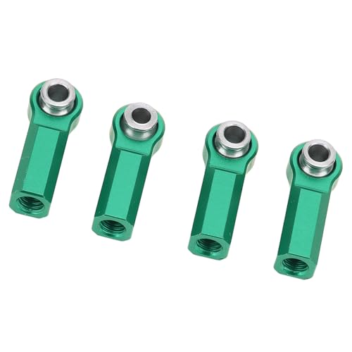 HUIOP 7.0mm RC Link Rod End, High Strength Alloy Ball Joint Head for 1/10 Model Car, CW Design with Set of Four, Seamless fit with Most Model car Parts, M4 Thread, Easy Replacement (Green)