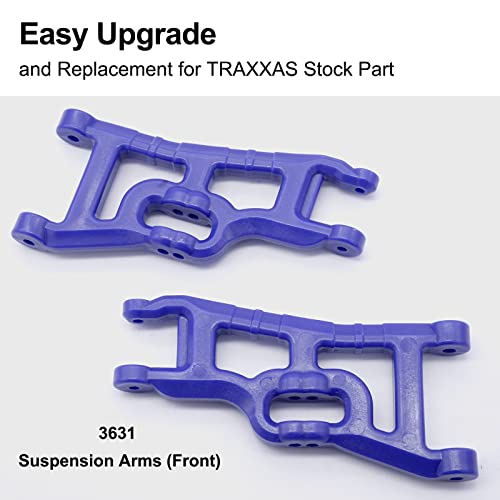 OGRC Plastic Front & Rear Suspension A-Arms for 1/10 Traxxas Slash 2WD | Suspension Arms for Traxxas Slash 2WD Nitro Slash/Rustler #2555 3631, Blue - color: Blue