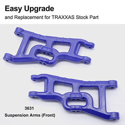 OGRC Plastic Front & Rear Suspension A-Arms for 1/10 Traxxas Slash 2WD | Suspension Arms for Traxxas Slash 2WD Nitro Slash/Rustler #2555 3631, Blue - color: Blue