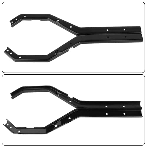 Heavy Duty Wheelbase Adjustable Metal Chassis Frame Rail Set for 1/10 RC Crawler Axial SCX10 III Gladiator Wrangler Upgrade Part (Black) - color: Black