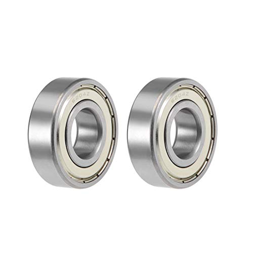 uxcell 6204ZZ Deep Groove Ball Bearings Z2 20mm X 47mm X 14mm Double Shielded Carbon Steel 2pcs - size: 20mmx47mmx14mm
