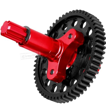 58T Slipper Clutch Upgrades Part for 1/10 Granite Senton 3S & Mega550, Vorteks Big Rock 3S, Kraton Outcast 4S, 1/8 Typhon 3S, Steel RC 58T 0.8Mod Spur Gear w/Slipper Shaft,Red