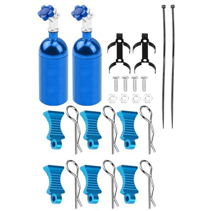Simulation Nitrogen Bottle Decoration Part Accessory & RC Body Clips Pins with Fixing Bracket Aluminum Pull Tabs Mount