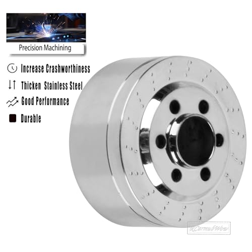 RC Stainless Steel Heavy Duty Wheel Weights 100g Counterweight Upgrades Part for 1/10 RC Crawler SCX10 1.9" 2.0" Beadlock Wheels Balance Weights,4pcs