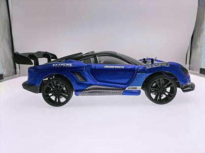 RC Drift Car, 1:16 RC Drifting Car Remote Control Car Rechargeable High Speed RC Cars Toys 4WD 2.4GHz Full Scale Blue RC Racing Cars with LED Lights Two Batteries for Boys and Adults - color: 2.blue
