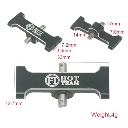 Titanium LCG Chassis Frame Kit with Brass Skid Plate, Steel Driveshaft, Aluminum Links for Axial SCX24 1/24 RC Crawler