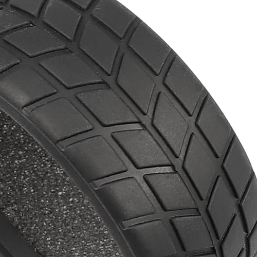 AIMROCK RC On Road Car Tires, 64mm Rubber Tyres for 1/10 1/12 Traxxas Tamiya TT01 TT02 HSP Wltoys HPI KYOSHO Car, Pack of 4