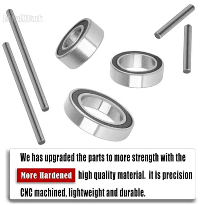 Steel Bearing Kit & Bearing Screw Kit Upgrades Part for 1/10 Big Rock 3s BLX/Granite 3s BLX/Senton 3s BLX/Typhon 3s BLX,RC Bearing Kit Rubber Seals Hops Up,Black - color: Black - (27 Pcs)