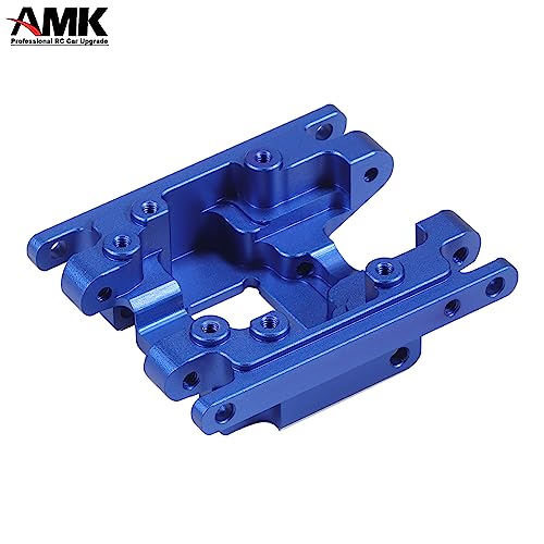Aliuminum Alloy TRX4M Upgrades Transmission Gearbox Skid Plate with 11T Pinion Gear Box Housing for 1/18 RC Crawler 97054-1 Defend 97074-1 Bronc (Plate-Blue) - color: Plate-blue