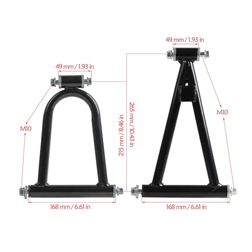 Front Upper 215mm & Lower 265mm Swing Arm Kit for 110cc-250cc ATV Quad Buggy – A Arm Suspension Set for Go Kart Electric DIY Off-Road Replacement Parts