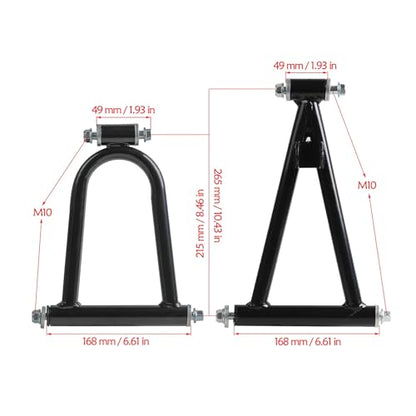 Front Upper 215mm & Lower 265mm Swing Arm Kit for 110cc-250cc ATV Quad Buggy – A Arm Suspension Set for Go Kart Electric DIY Off-Road Replacement Parts