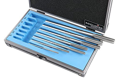 Accusize Industrial Tools Chucking Reamer Set, 1/8" to 1/2" by 1/16", 7 Pc | HSS M2 Premium, Straight Flute, Right Hand Cut, ANSI, Aluminum Case, 5528-SH00 - size: Fractional 1/8" thru 1/2" by 16ths